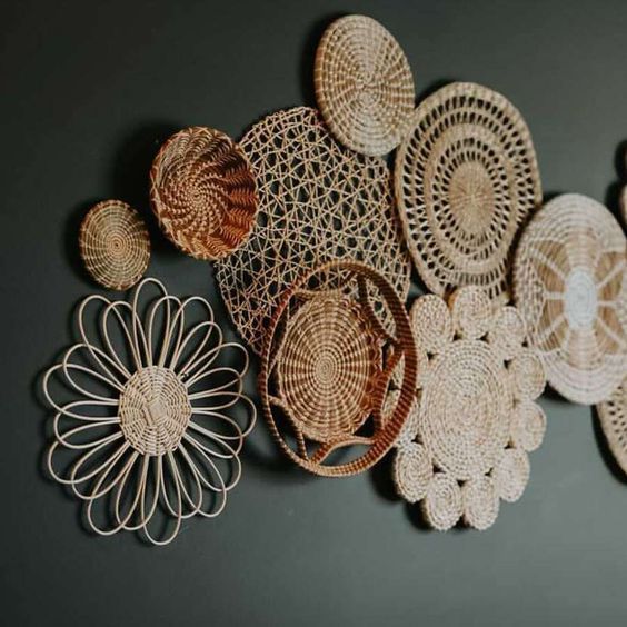 Wicker Rattan Wall Decor